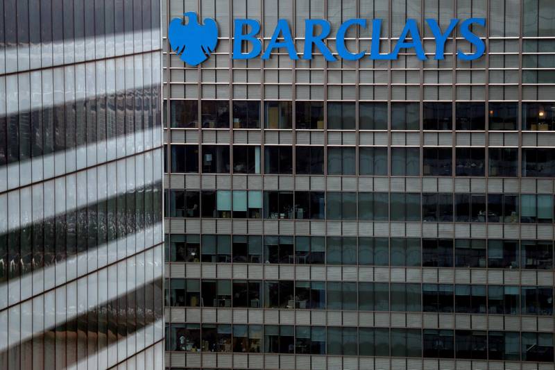 FILE PHOTO: A Barclays bank building is seen at Canary Wharf in London, Britain May 17, 2017. REUTERS/Stefan Wermuth/File Photo
