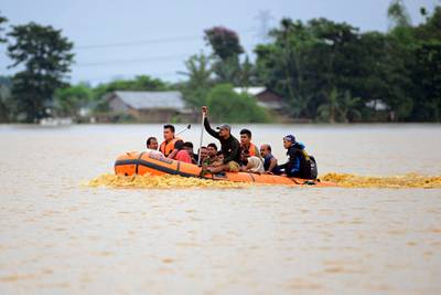 At least nine people including a 4-year-old child have died in floods and landslides this week, after unusually heavy rain pummelled several parts of India. AFP