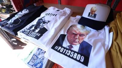 Donald Trump's mugshot has been used on T-shirts, hats, mugs and other items. Reuters