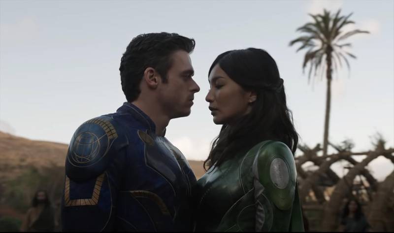 Richard Madden and Gemma Chan in 'Eternals'. Courtesy Marvel 