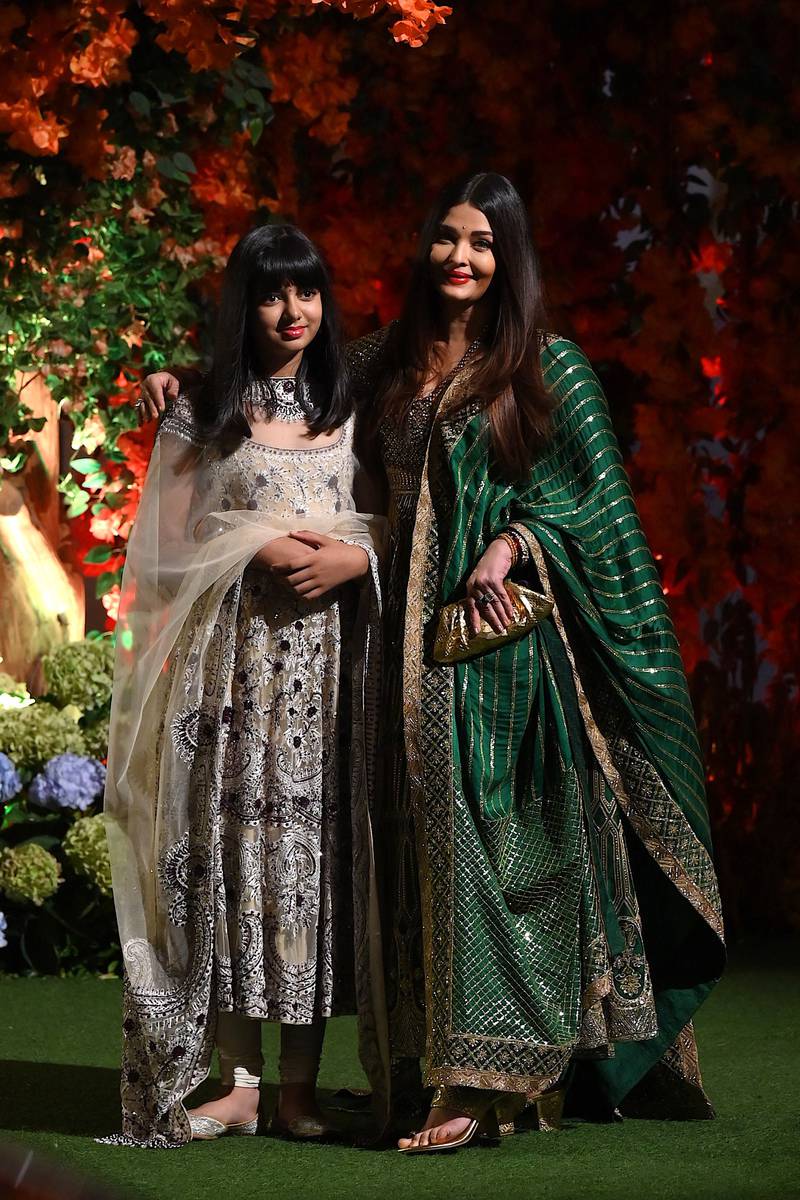 Bollywood actress Aishwarya Rai Bachchan and her daughter Aaradhya. AFP