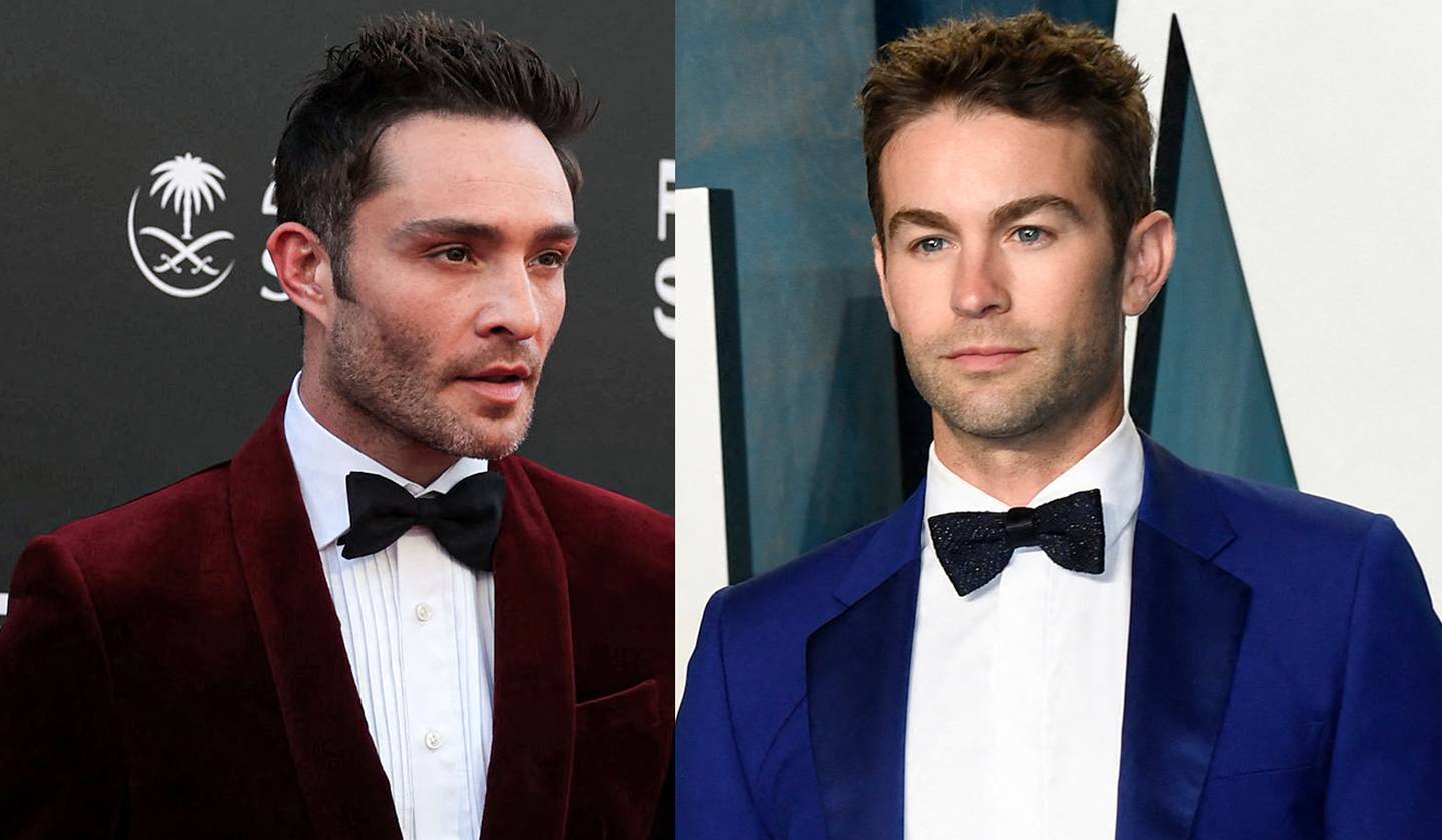 Ed Westwick and Chase Crawford, fans of 'Gossip Girl', met while filming the series.  France Press agency