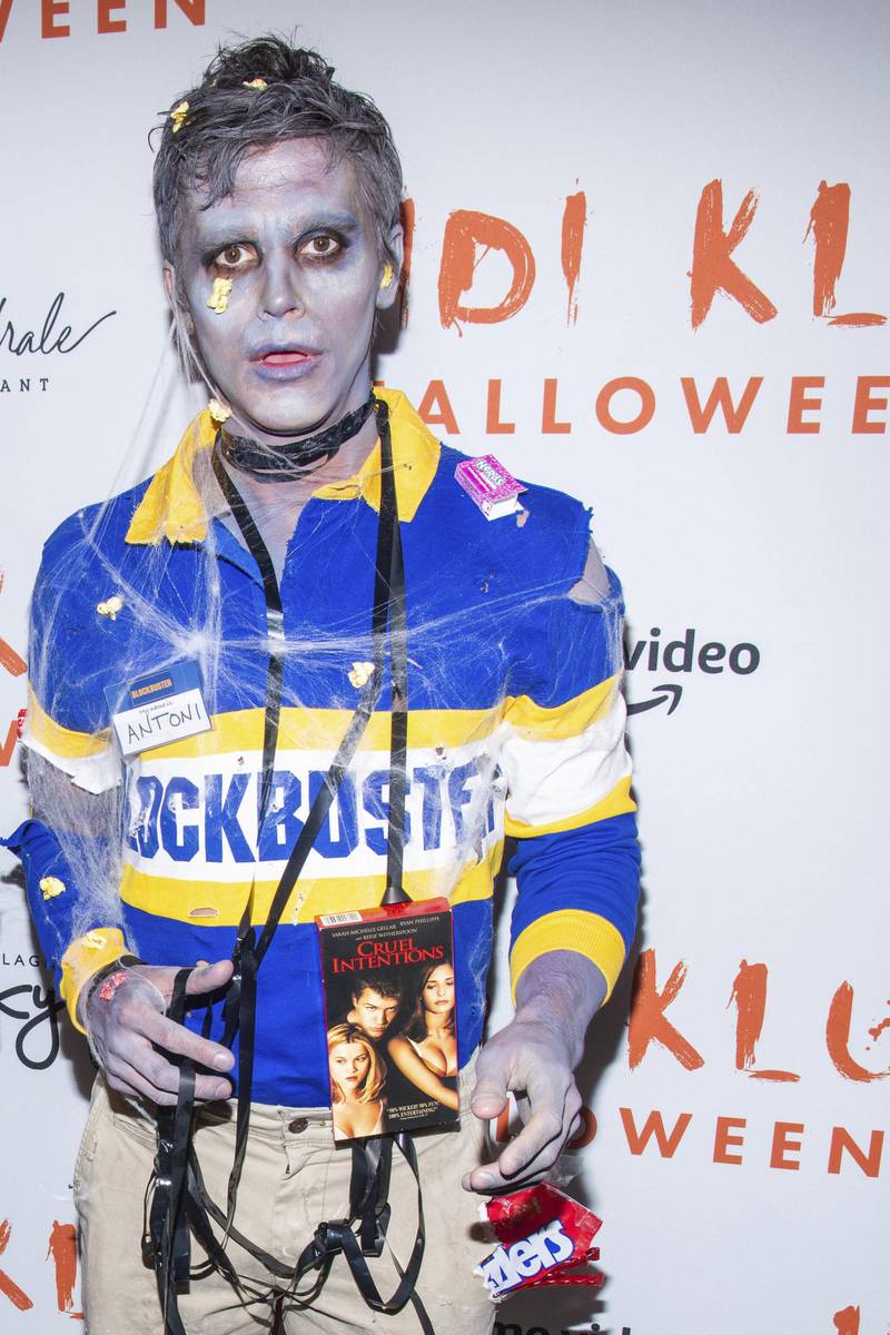 Antoni Porowski attends Heidi Klum's 2019 Halloween party dressed as dead 'Blockbuster'. AP Photo