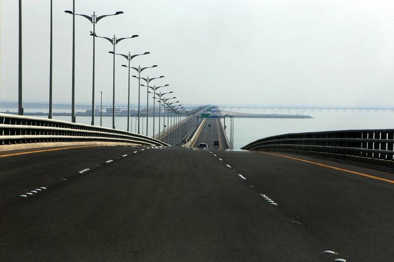 The Sheikh Jaber causeway in Kuwait City. AFP