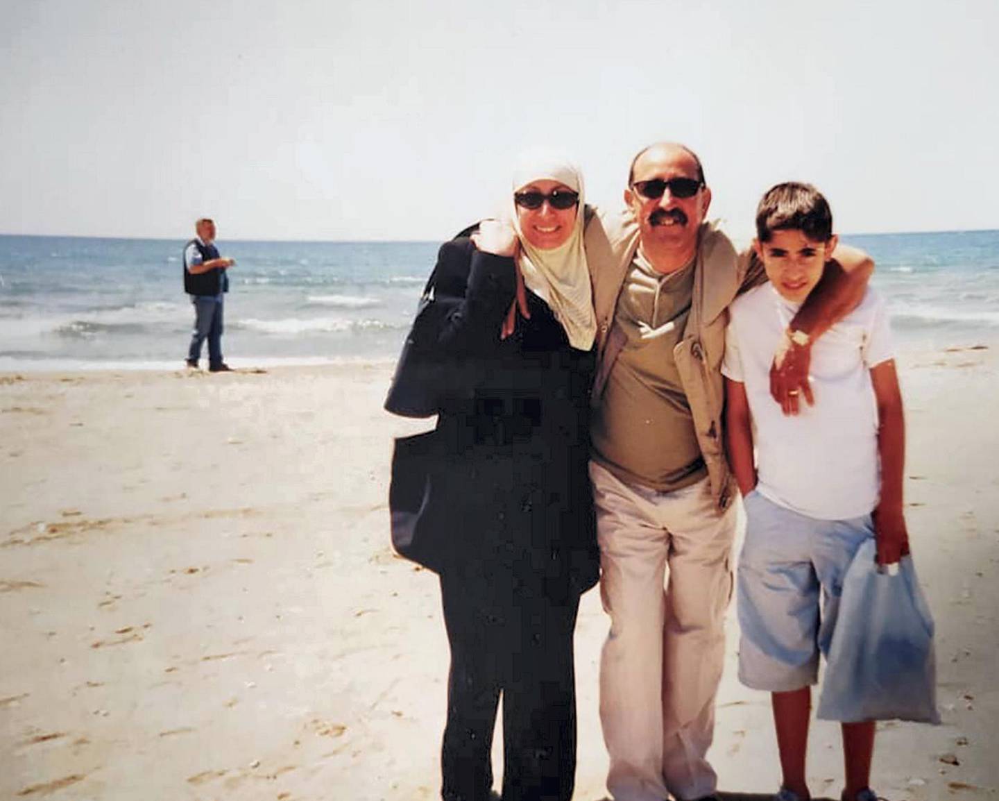 The young Ameen Khayer with his mother and father. 'I always lived close to water,' he says. 'I think there's a holy connection.' Courtesy Ameen Khayer