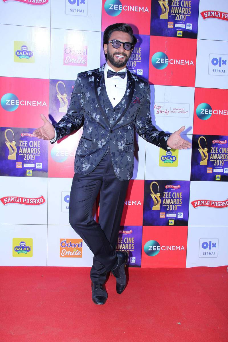 Ranveer Singh at the red carpet of Zee Cine Awards 2019. Courtesy Zee Cine Awards