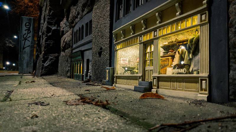A miniature secondhand store by Anonymouse. Courtesy Anonymouse MMX