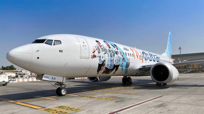 Flydubai's new World Cup features Lionel Messi and other members of the Argentina team. Photo: flydubai