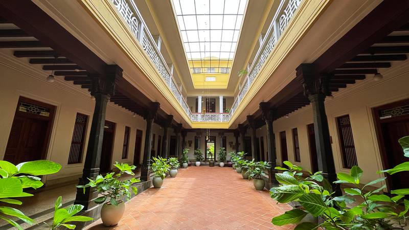 The mansion's extensive courtyard. Veidehi Gite for The National