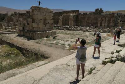 Tourist spot and Hezbollah stronghold, Baalbek seems and unlikely place for protest. Reuters