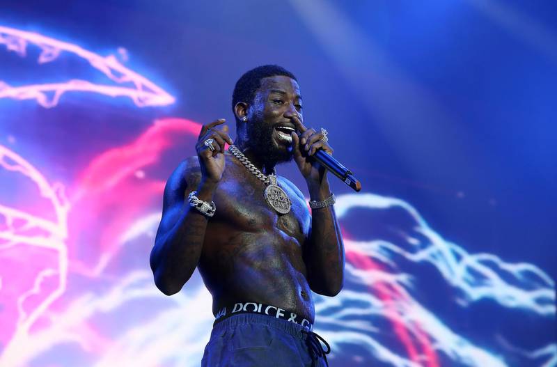 ABU DHABI, UNITED ARAB EMIRATES , Nov 29 – 2019 :- Gucci Mane performing at the F1 concert held at Du Arena in Yas Circuit in Abu Dhabi. ( Pawan Singh / The National )  For News/Instagram/Online.
