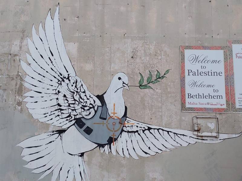 Banksy's West Bank dove - and the Palestinian shopowner who met