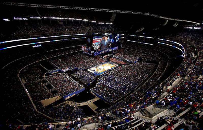 A general view during the NCAA Tournament Final Four Semifinal between Kentucky and Wisconsin at Cowboys Stadium in Arlington, Texas, USA. Ronald Martinez / Getty Images / April 5, 2014