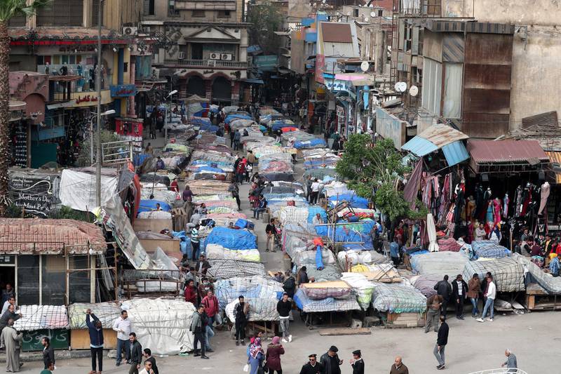 Market stalls are closed at Attaba marketplace, in Cairo, Egypt.  EPA