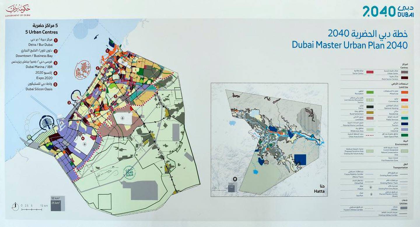 The Dubai Urban Master Plan 2040. Courtesy: Dubai Media Office 