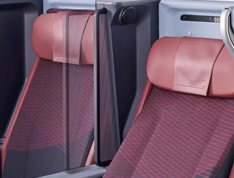 Premium Economy cabins will come with added privacy. Photo: Japan Airlines