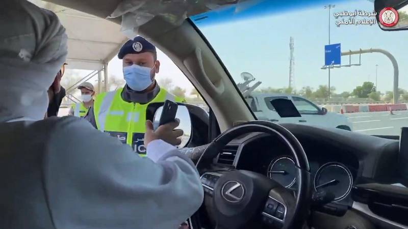 A screengrab from a video posted by Abu Dhabi Police. Courtesy Abu Dhabi Police