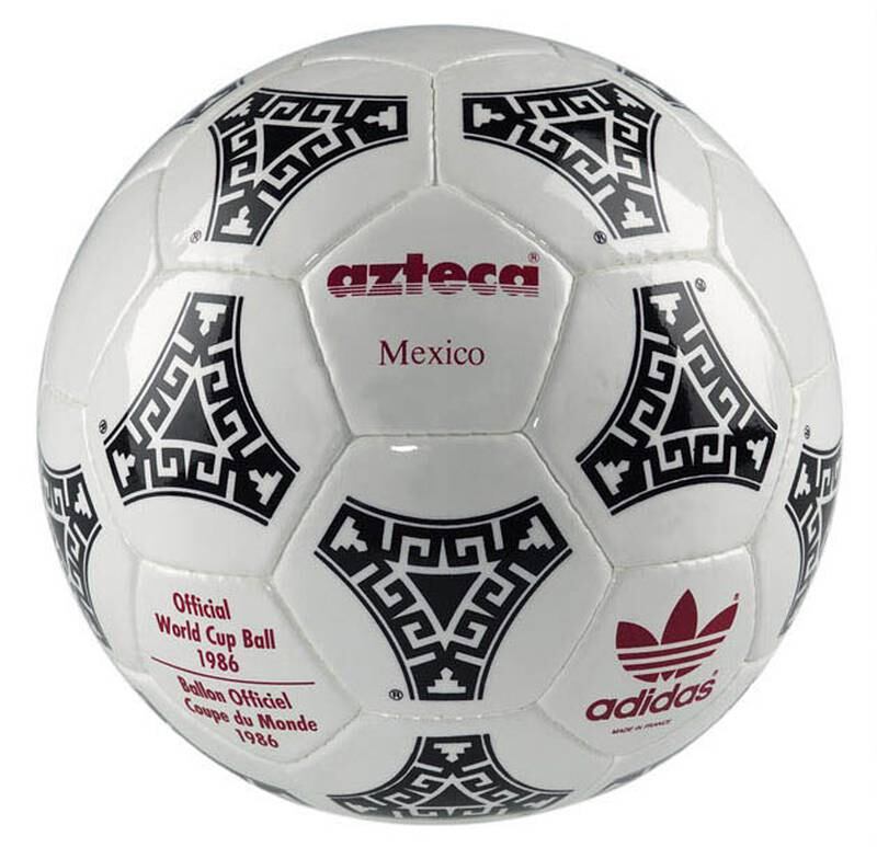 Match ball Azteca, used at the 1986 World Cup in Mexico. Getty