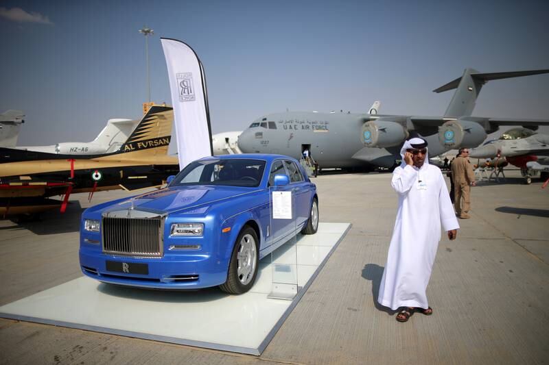A Rolls-Royce at the Dubai Airshow in 2013.