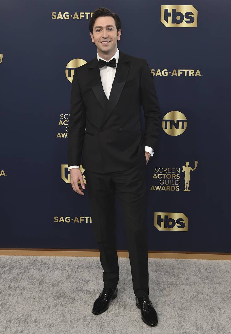 'Succession' star Nicholas Braun arrives. AP