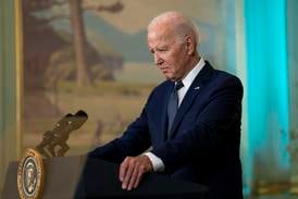President Joe Biden speaks during a news conference after his meeting with China's President President Xi Jinping at the Filoli Estate in Woodside, Calif. , Wednesday, Nov, 15, 2023, on the sidelines of the Asia-Pacific Economic Cooperative conference.  (Doug Mills / The New York Times via AP, Pool)