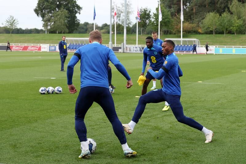 England train for their Nations League match against Italy. Getty