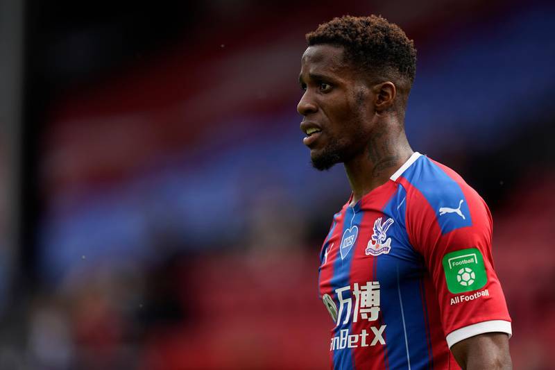 Wilfried Zaha during the Premier League match between Crystal Palace and Tottenham Hotspur. AP