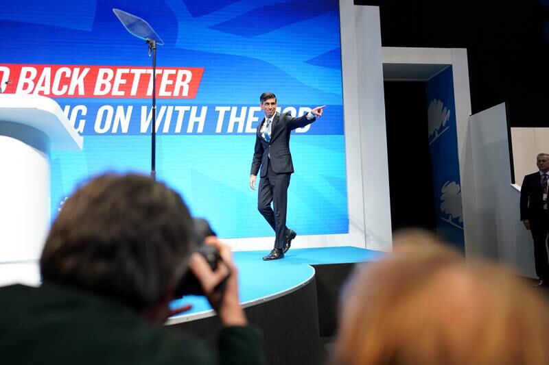 At the Conservative Party Conference in Manchester in  October 2021. Getty Images