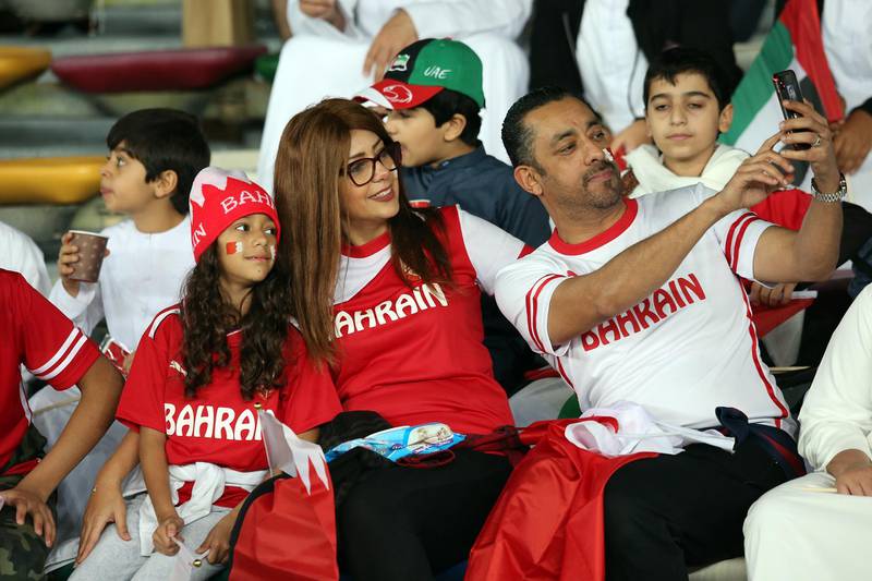 Bahrain fans attend the match. EPA