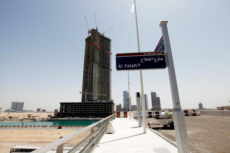 Abu Dhabi, United Arab Emirates, April 14, 2014:      NBAD building on Al Maryah Island in Abu Dhabi on April 14, 2014. Christopher Pike / The National

Reporter: N/A
Section: Business

FOR ANNIVERSARY EDITION