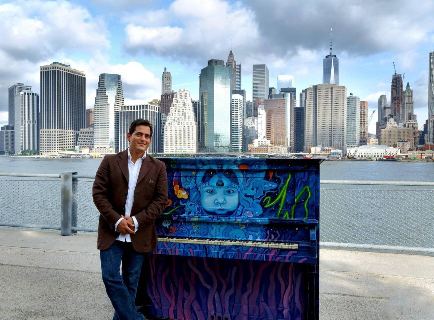 Through his charitable organisation Pianos for Peace, Jandali distributes brightly painted pianos to public places around Atlanta for people to play before they are donated to artistically under-served institituions. The aim is to make the arts 'accessible to everyone, no exception', he says. Courtesy Malek Jandali  