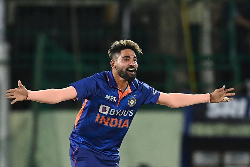 India's Mohammed Siraj bowled with pace and aggression. AFP
