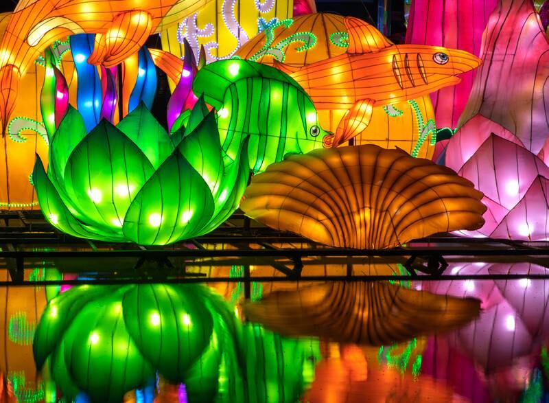 Dubai Garden Glow will close for the summer at the end of May. Victor Besa/The National.