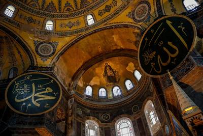 A view of the Byzantine-era Hagia Sophia, one of Istanbul's main tourist attractions. Turkey’s top administrative court announced its decision to revoke the 1,500-year-old former cathedral’s status as a museum. AP Photo