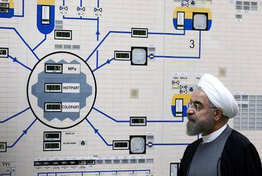 Iranian President Hassan Rouhani visits the Bushehr nuclear power plant in southern Iran. EPA