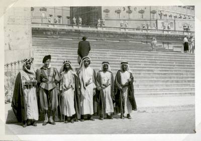 With the Swiss Guard, St Peter’s Square, Vatican City, Rome. Courtesy: The Victor Hashem Family Collection 