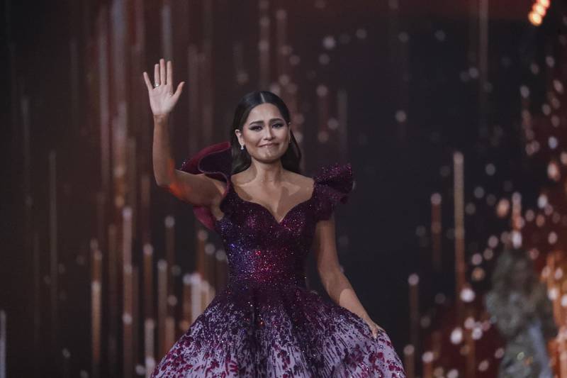 Miss Universe 2020 Andrea Meza appears during the 70th Miss Universe pageant. AP Photo