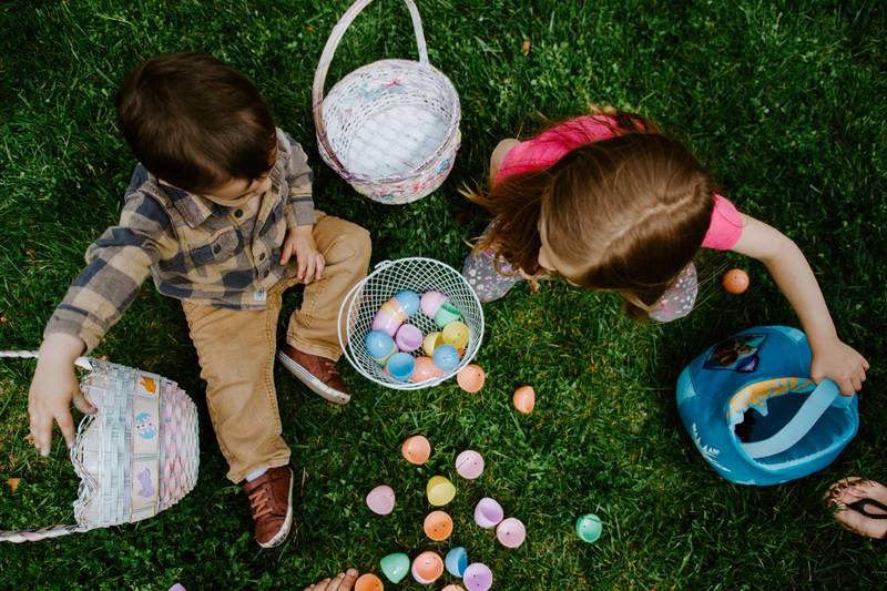 Parents often hide eggs around the house or garden on behalf of the Easter bunny for children to find. Gabe Pierce / Unsplash