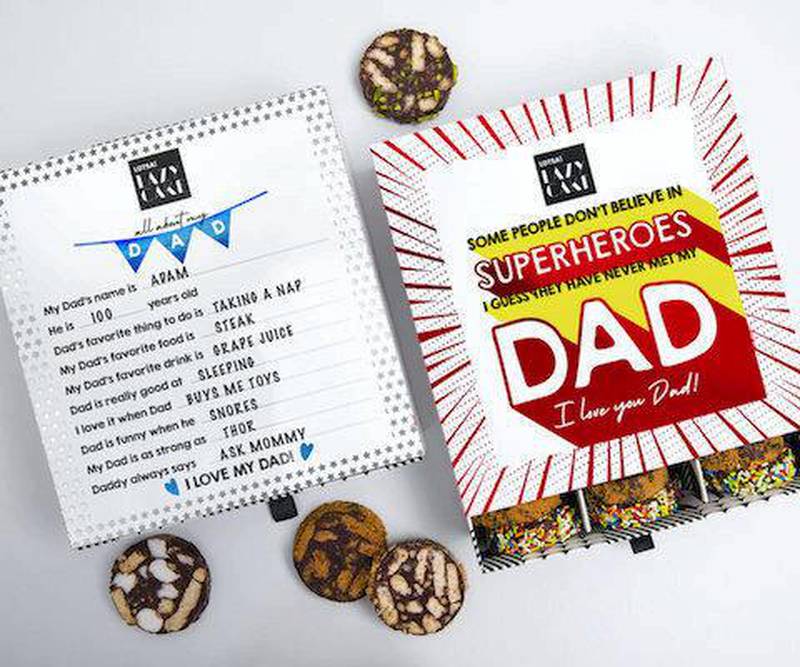 Get a super-dad sleeve or personalise a questionnaire with Lotsa! Lazy Cake.