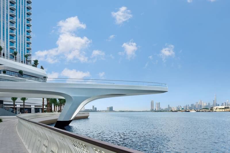 The cantilever observation deck is popular with members of the public in the new neighbourhood
