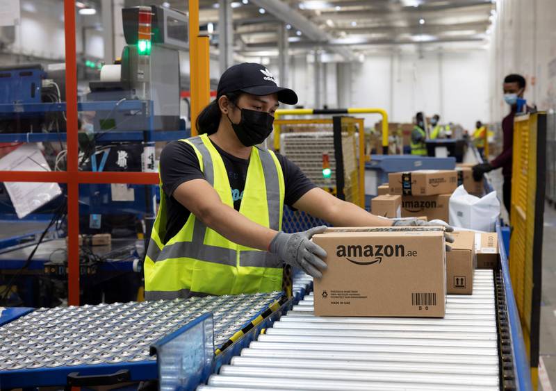 An Amazon processing plant in UAE. The company has been actively investing in the country in recent years. Photo: Amazon UAE
