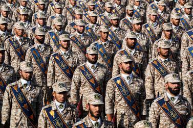 Iran's Islamic Revolutionary Guard Corps (pictured, cadets at a graduation ceremony) are controlling a network of militia. AFP