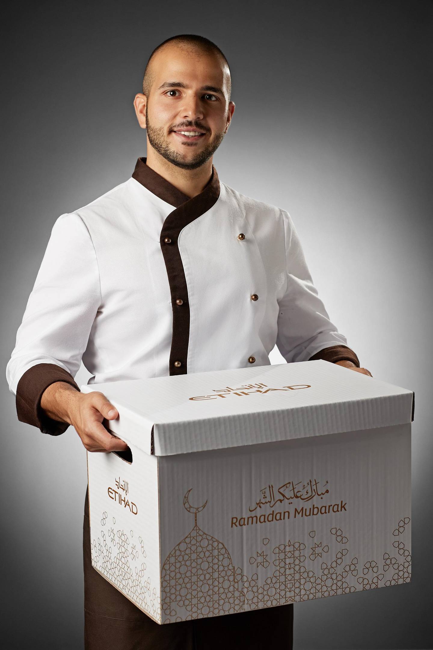 Health care professionals, key workers and volulnteers will recieve Ramadan boxes filled with pre-cut and measured ingredients and a recipe to prepare homemade iftar. Courtesy Etihad 