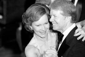 Former US president Jimmy Carter and his wife Rosalynn celebrated their 75th anniversary in 2021. AP