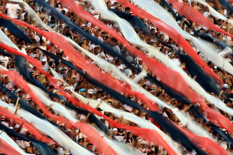 Victory wave 3: fans of Sao Paulo wave their flags during the Brazilian Serie A match against Palmeiras.  Paulo Whitaker / Reuters