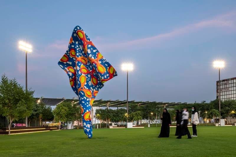 Dubai Culture has launched a new public art strategy. Pictured is Wind Sculpture III by Yinka Shonibare, part of Expo 2020's own programme. Photo: Expo 2020 Dubai