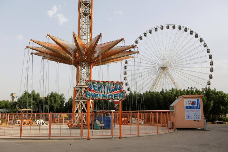 A deserted amusement park during the first day of Eid in Baghdad, Iraq. Reuters