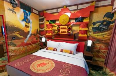 A Ninjago-themed room at Legoland Dubai.