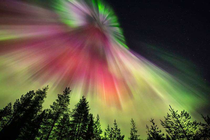 The northern lights around the Arctic Circle near Rovaniemi, Finland. AFP