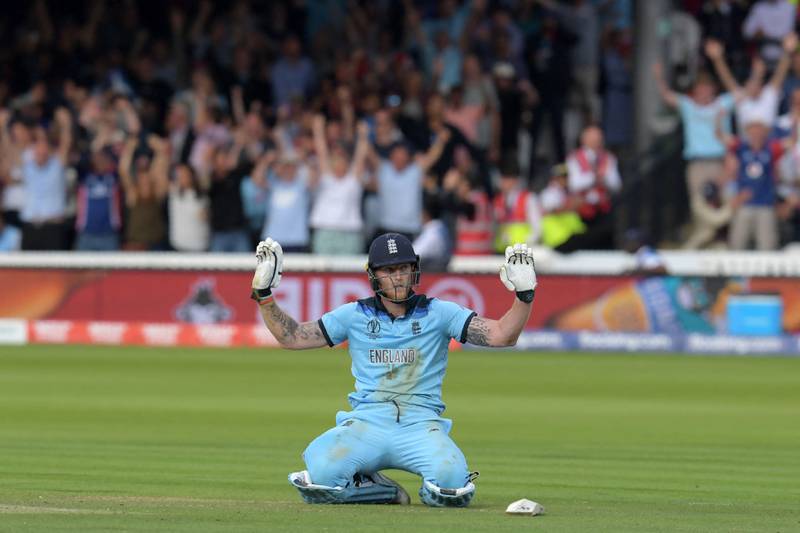 One of the most significant moments of the 2019 World Cup against New Zealand. As Ben Stokes dived to make his ground during the run-chase, the ball deflected off his bat and went for a boundary. He scored an unbeaten 84 as England forced a tie and the match went into a Super Over, which the hosts won. AFP